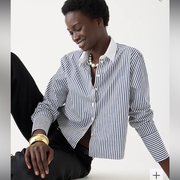 J. Crew Cropped Garçon in striped print Size 6 - Picture 3 of 7